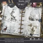 2027 Happy Planner Mini weekly printable inserts, Set 1, vintage winter design