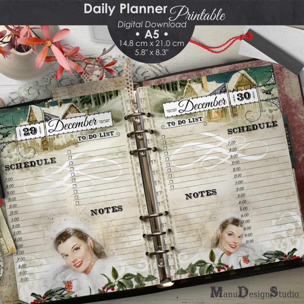 Daily Planner A5 Printable