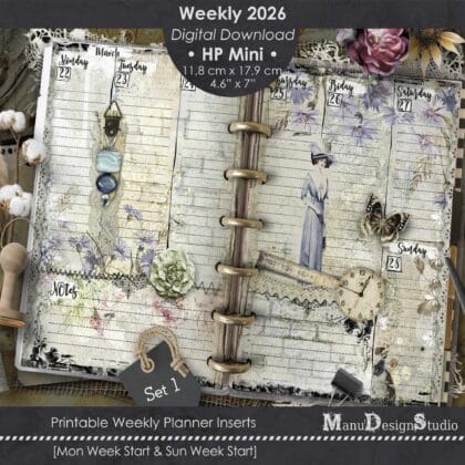 2026 Happy Planner Mini Refill Pages printable, Set No. 1