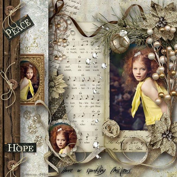 A Sparkling Christmas – Digital Scrapbook Kit - Image 5