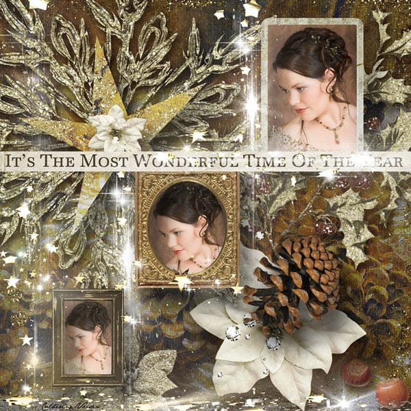 A Sparkling Christmas – Digital Scrapbook Kit - Image 6