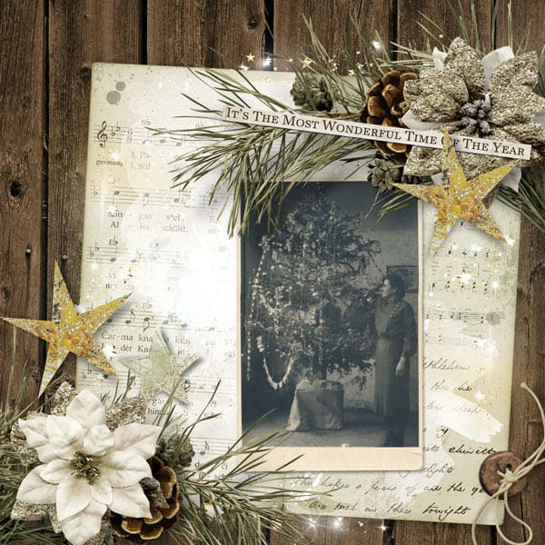 A Sparkling Christmas – Digital Scrapbook Kit - Image 8