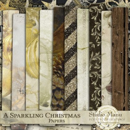 Christmas Scrapbook Papers - A Sparkling Christmas