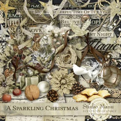 A Sparkling Christmas – Digital Scrapbook Kit