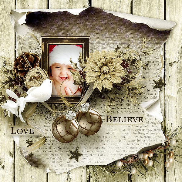 A Sparkling Christmas – Digital Scrapbook Kit - Image 17