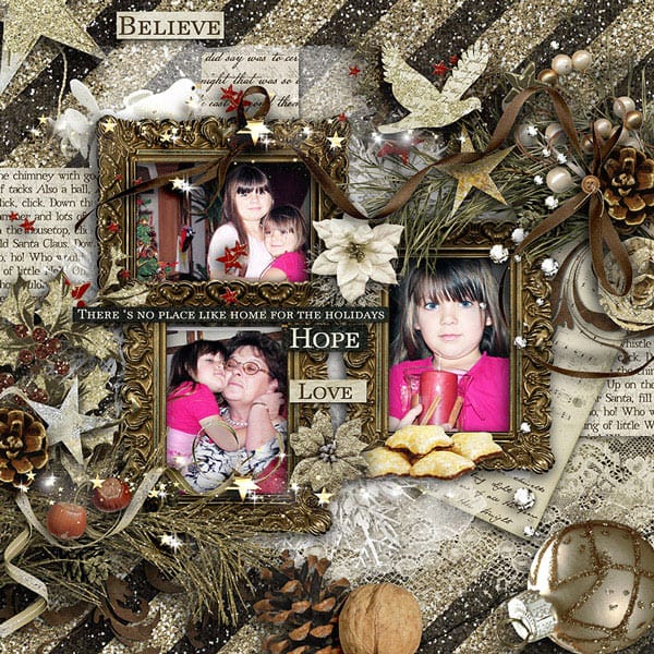 A Sparkling Christmas – Digital Scrapbook Kit - Image 18