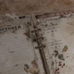 Vintage printable planner pages with decorative elements, handwritten notes and a coffee cup on a rustic wooden desk