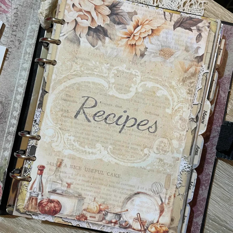 Recipe Journal Printable – Vintage Kitchen Planner Pages