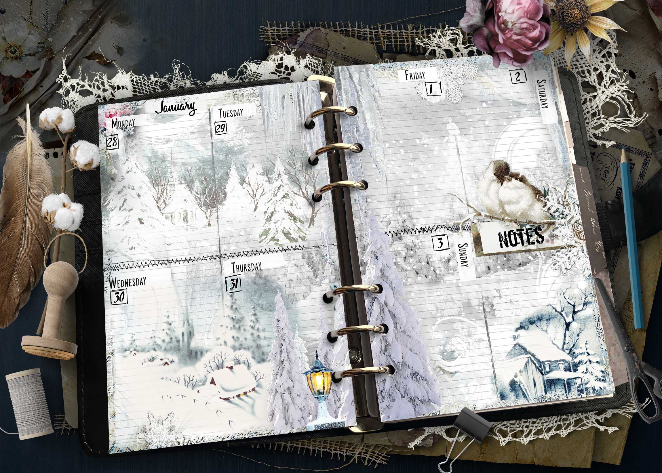 2027 Printable Personal Size Weekly Planner Inserts - Image 2