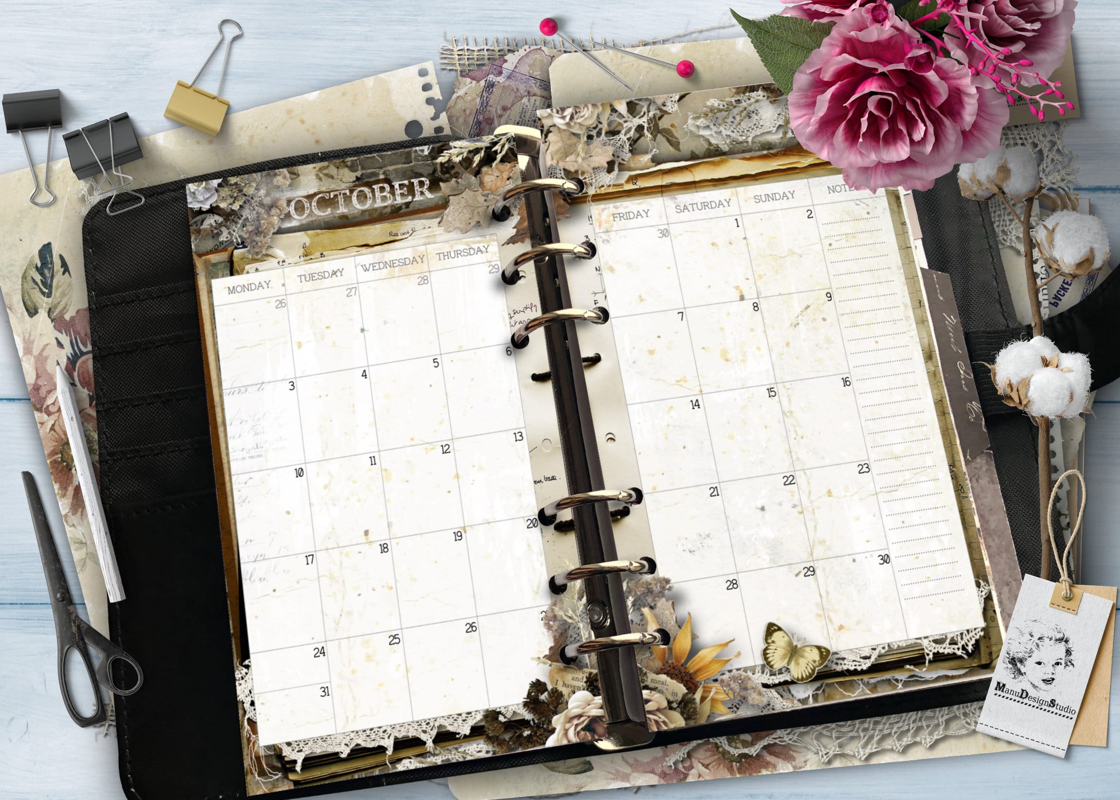 2027 Monthly Franklin Covey Compact Planner Inserts – Vintage Style - Image 19