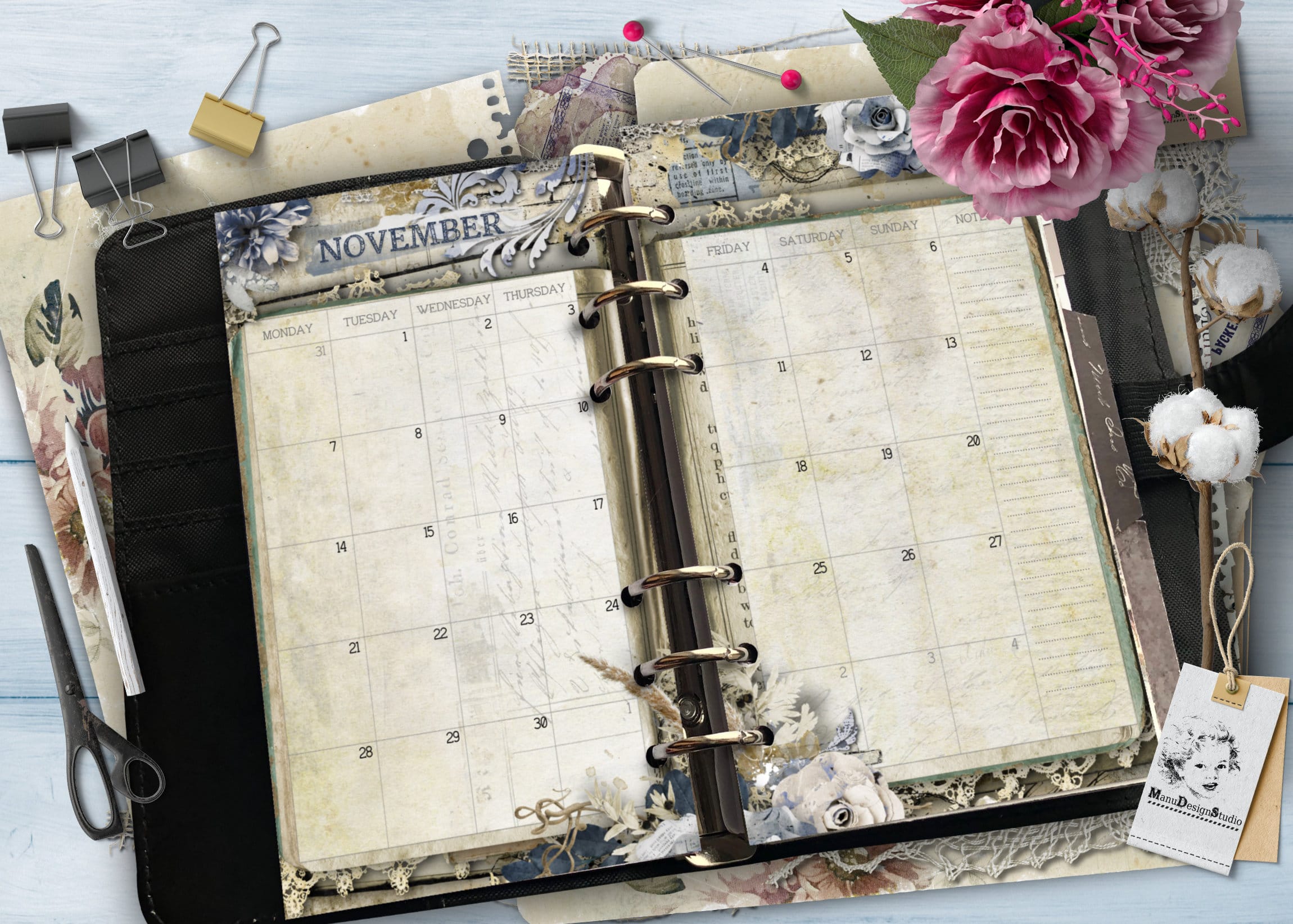 2027 Monthly Franklin Covey Compact Planner Inserts – Vintage Style - Image 12