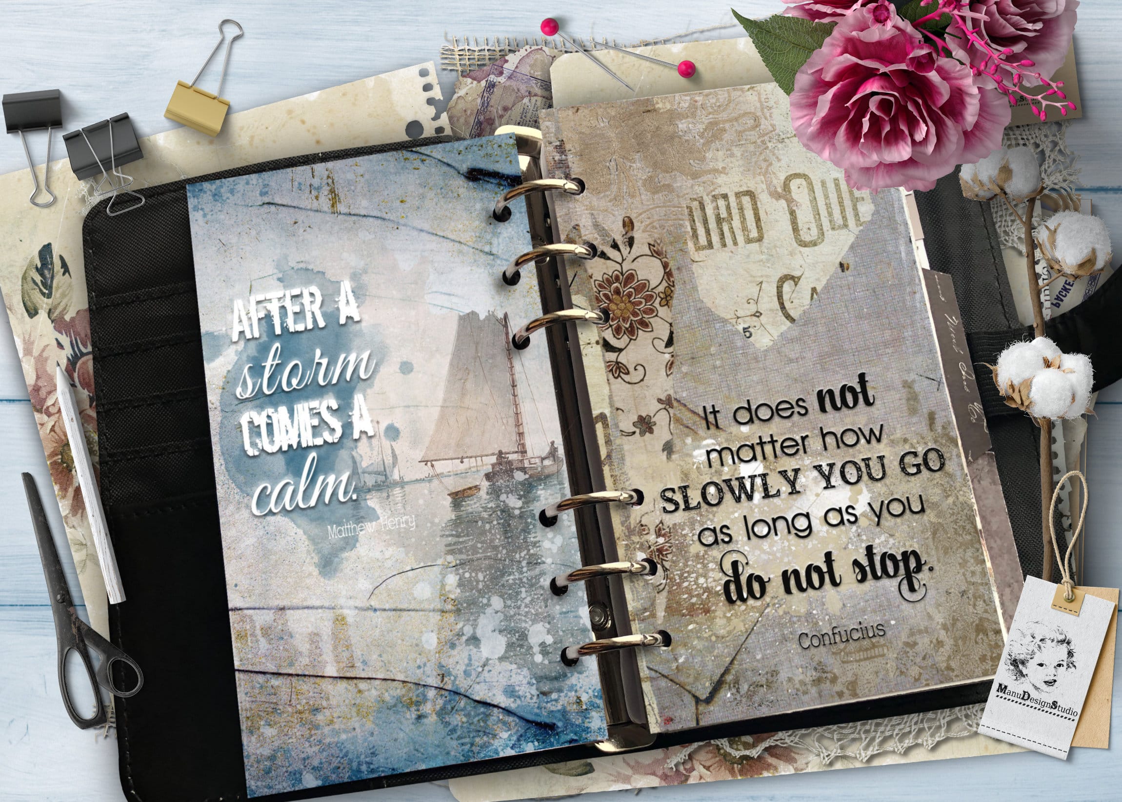 2027 Monthly Franklin Covey Compact Planner Inserts – Vintage Style - Image 4