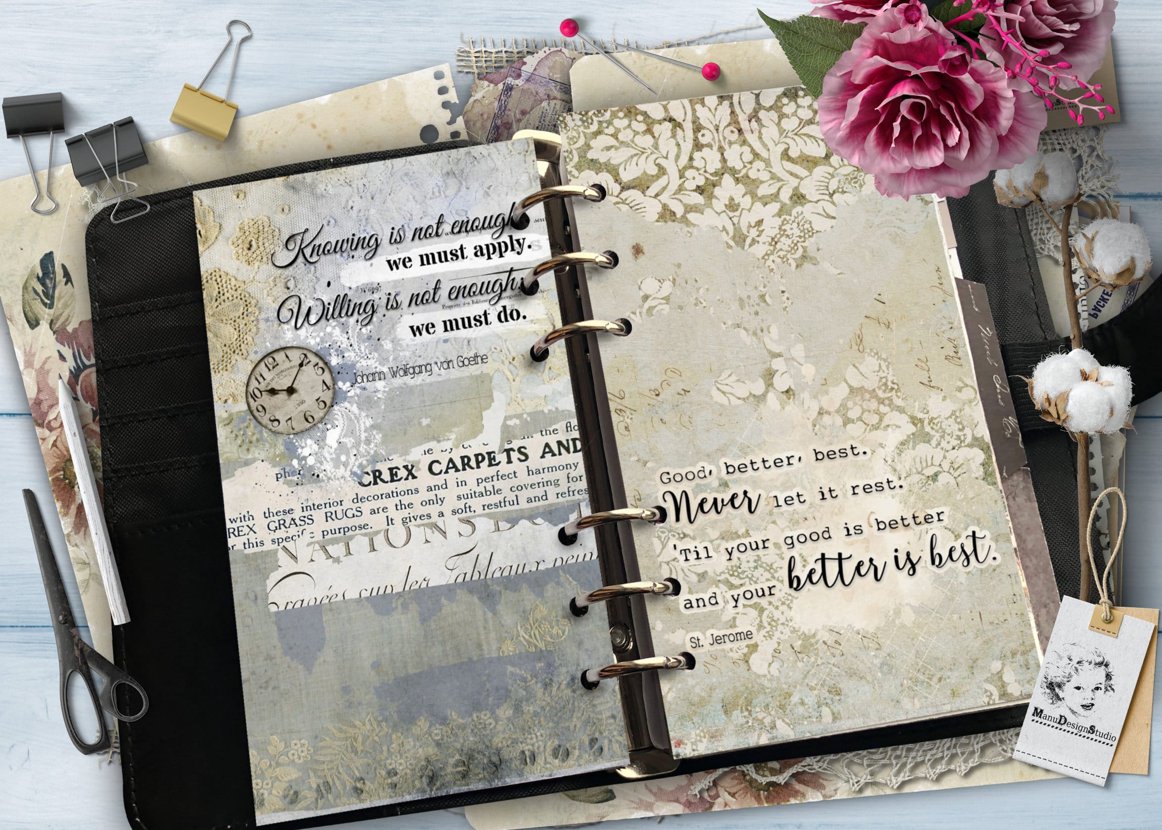 2027 Monthly Franklin Covey Compact Planner Inserts – Vintage Style - Image 5