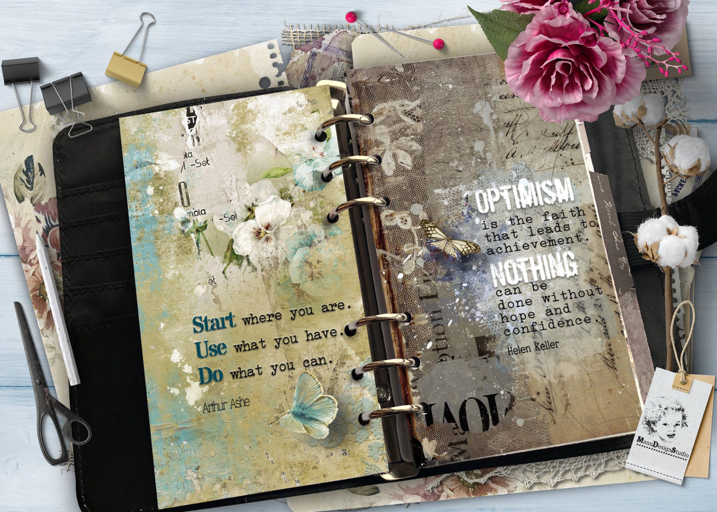 2027 Monthly Franklin Covey Compact Planner Inserts – Vintage Style - Image 3