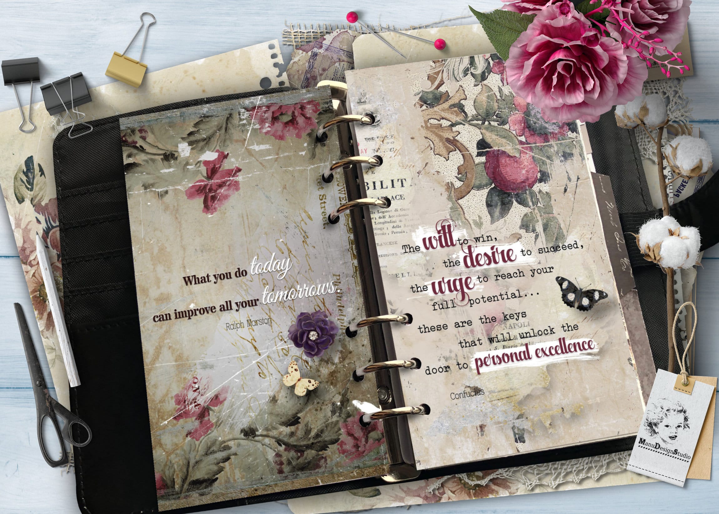 2027 Monthly Franklin Covey Compact Planner Inserts – Vintage Style - Image 6