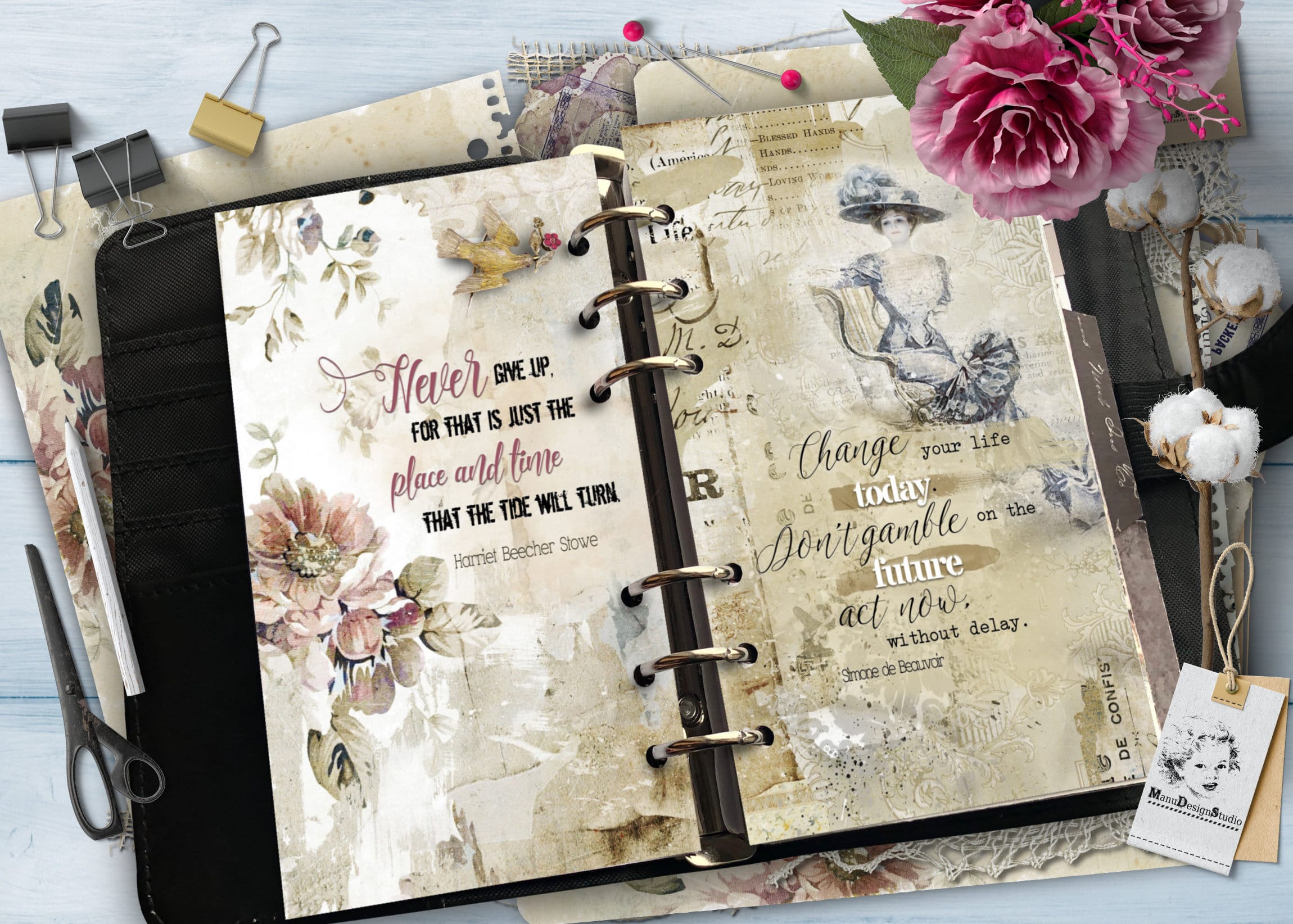 2027 Monthly Franklin Covey Compact Planner Inserts – Vintage Style - Image 8