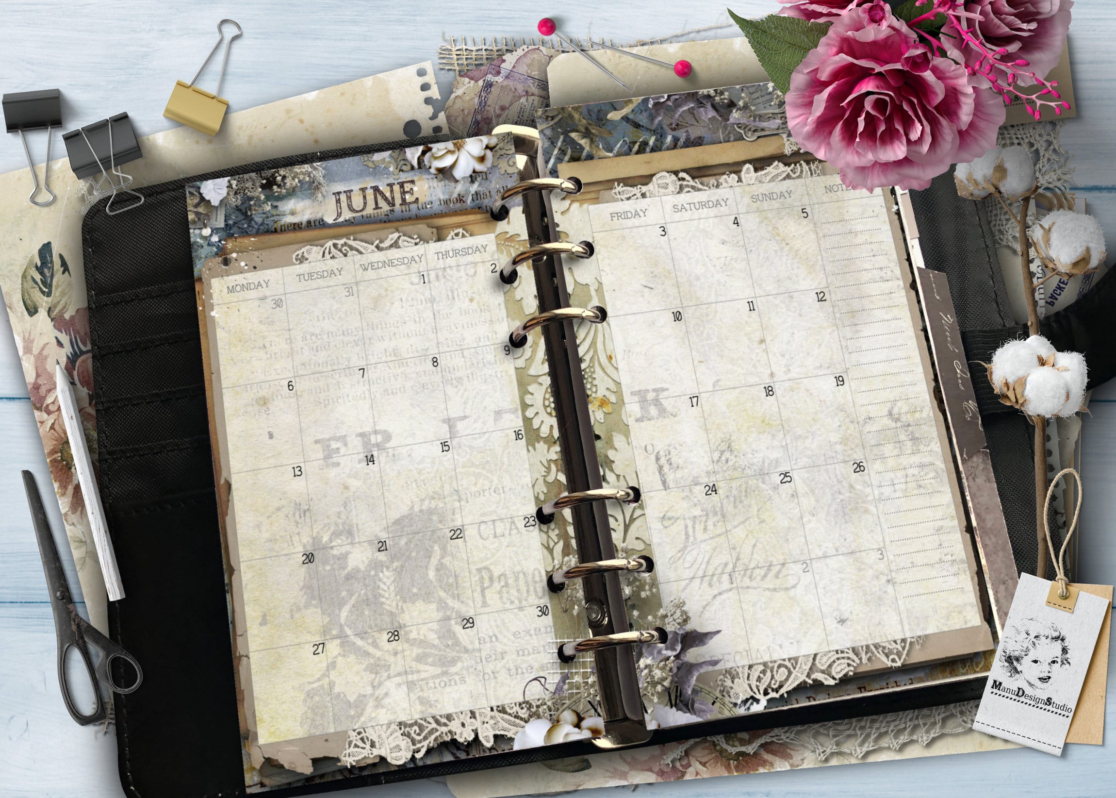 2027 Monthly Franklin Covey Compact Planner Inserts – Vintage Style - Image 11